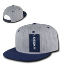 Decky Heather Grey Snapback Two Tone 6 Panel Retro Flat Bill Hats Caps-Serve The Flag 5 image
