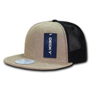 Decky Jute Crown Flat Bill Baseball 6 Panel Trucker Caps Hats Unisex-Serve The Flag 2 image