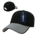 Decky Low Crown Plain Two Tone Curved Bill 6 Panel Dad Hats Caps-Serve The Flag 4 image