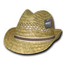 Decky Mat Straw Woven 2 Tone Hatband Fedora Fedoras Trilby Panama Hats-Serve The Flag 1 image