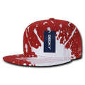 Decky Paint Splat Snapback Baseball 6 Panel 100% Cotton Structured Caps Hats-Serve The Flag