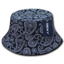 Decky Paisley Bandana Design Fitted Bucket Hats Caps Cotton Unisex-Serve The Flag 5 image