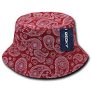 Decky Paisley Bandana Design Fitted Bucket Hats Caps Cotton Unisex-Serve The Flag 6 image