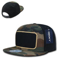 Decky Patch Snapbacks Flat Bill 6 Panel Camo Black Baseball Hats Caps Unisex-Serve The Flag