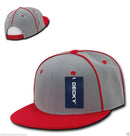 Decky Piped Crown Snapback Two Tone 6 Panel Flat Bill Hats Caps-Serve The Flag 14 image