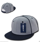 Decky Piped Crown Snapback Two Tone 6 Panel Flat Bill Hats Caps-Serve The Flag 17 image