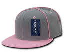 Decky Piped Crown Snapback Two Tone 6 Panel Flat Bill Hats Caps-Serve The Flag 21 image
