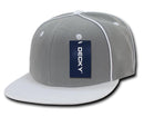 Decky Piped Crown Snapback Two Tone 6 Panel Flat Bill Hats Caps-Serve The Flag 25 image
