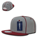 Decky Piped Crown Snapback Two Tone 6 Panel Flat Bill Hats Caps-Serve The Flag 4 image