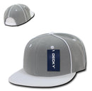 Decky Piped Crown Snapback Two Tone 6 Panel Flat Bill Hats Caps-Serve The Flag 10 image