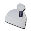 Decky Pom Pom Beanies Long Cuffed Soft Thick Warm Knitted Ski Caps Hats Unisex-Serve The Flag 10 image