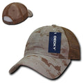 Decky Relaxed Camo 6 Panel Pre Curved Bill Trucker Baseball Caps Hats-Serve The Flag