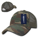 Decky Relaxed Trucker 6 Panel Pre Curved Bill Baseball Caps Hats-Serve The Flag 19 image