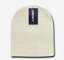 Decky Short Beanies Uncuffed Knit Plain Caps Hats Snug Warm Winter-Serve The Flag 3 image