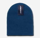 Decky Short Beanies Uncuffed Knit Plain Caps Hats Snug Warm Winter-Serve The Flag 2 image