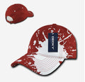 Decky Splat Paint Polo Cotton Sweatband Low Crown Dad Caps Hats-Serve The Flag