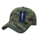 Decky Structured Camouflage Low Crown Pre Curved Bill Dad Caps Hats-Serve The Flag 13 image
