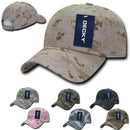 Decky Structured Camouflage Low Crown Pre Curved Bill Dad Caps Hats-Serve The Flag 23 image