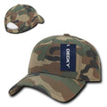 Decky Structured Camouflage Low Crown Pre Curved Bill Dad Caps Hats-Serve The Flag
