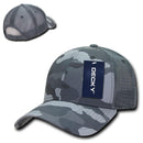 Decky Structured Camouflage Trucker Pre Curved Bill 100% Cotton Caps Hats-Serve The Flag 21 image