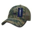 Decky Structured Camouflage Trucker Pre Curved Bill 100% Cotton Caps Hats-Serve The Flag 6 image