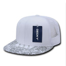 Decky Stylish Bandana Print Flat Bill Trucker 6 Panel Hats Caps Snapback Unisex-Serve The Flag 30 image