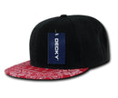 Decky Trendy Paisley Bandana Snapback Two Tone 6 Panel Flat Bill Hats Caps-Serve The Flag 31 image