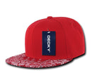Decky Trendy Paisley Bandana Snapback Two Tone 6 Panel Flat Bill Hats Caps-Serve The Flag 36 image