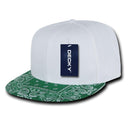 Decky Trendy Paisley Bandana Snapback Two Tone 6 Panel Flat Bill Hats Caps-Serve The Flag 39 image