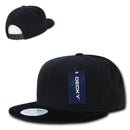 Decky Velvet Black Visor Snapback 6 Panel Flat Bill Baseball Caps Hats-Serve The Flag 1 image