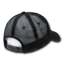 Decky Vintage Ripped Mesh Washed 6 Panel Cotton Pre-Curved Trucker Caps Hats-Serve The Flag 7 image