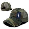 Decky Vintage Ripped Mesh Washed 6 Panel Cotton Pre-Curved Trucker Caps Hats-Serve The Flag