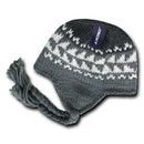 Decky Warm Winter Peruvian Knit Beanies Braided Ear Tails Chullo Caps Hats-Serve The Flag 12 image