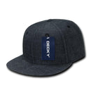 Decky Washed Denim Snapback 100% Cotton 6 Panel Flat Bill Hats Caps-Serve The Flag 3 image