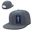 Decky Washed Denim Snapback 100% Cotton 6 Panel Flat Bill Hats Caps-Serve The Flag 5 image