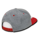 Decky Wool/Acrylic Melton Crown Snapback Two Tone 6 Panel Flat Bill Hats Caps-Serve The Flag 29 image