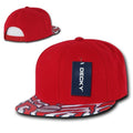Decky Ziger Zebra Animal Two Tone Print Flat Bill Hats Caps Baseball-Serve The Flag