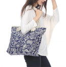 Deluxe Paisley Reusable Grocery Shopping Women Totes Bag With Rope Handles-Serve The Flag 2 image