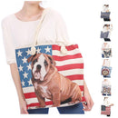 Designer Summer Tote Bags Eco Grocery Gym Work Beach Gifts For Women Wife Mom-Serve The Flag 15 image