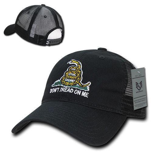 Don'T Tread On Me Gadsden Flag Patriotic USA Trucker Cotton Baseball Caps  Hats