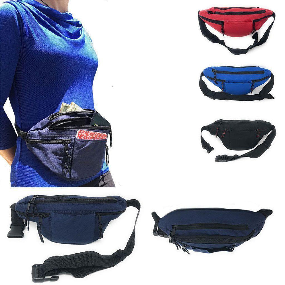 Fanny Pack Purse Travel Pouch Money Passport Id Zipper Waist Belt Bag