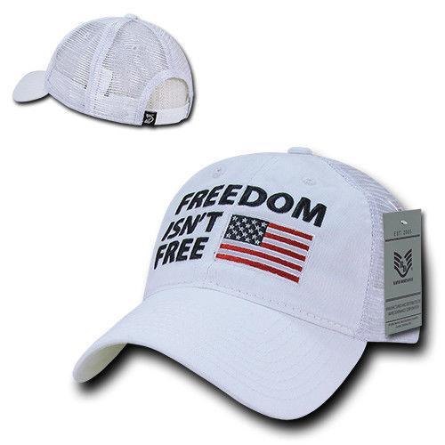 Freedom Is Not Free Patriotic USA Flag Trucker Cotton  display picture 3