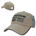 Freedom Isn't Free USA American Flag Washed Cotton Polo Baseball Dad Caps Hats-Serve The Flag