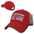 Freedom Isn't Free USA American Flag Washed Cotton Polo Baseball Dad Caps Hats-Serve The Flag