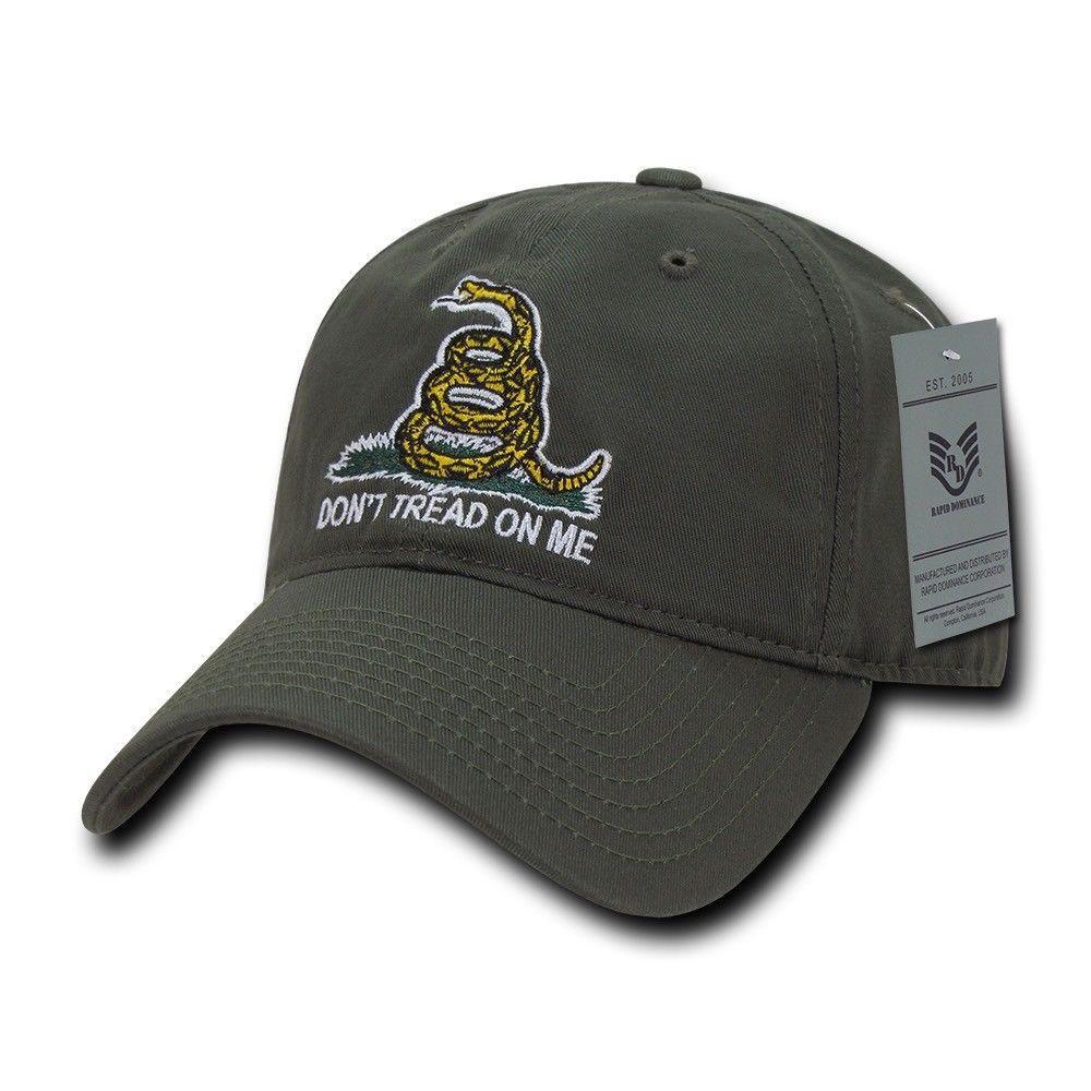 Gadsden Flag Rattlesnake Tea Party Don't Tread On Me Baseball Dad Caps