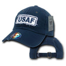 Giant Stitch Military Polo Army Marines Navy US Air Force Baseball Hat Caps-Serve The Flag 3 image