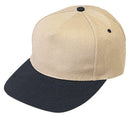 Heavy Brushed Cotton 5 Panel Low Crown Plain Two Tone Baseball Caps Hats-Serve The Flag 1 image