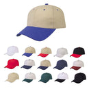 Heavy Brushed Cotton 6 Panel Low Crown Baseball Caps Hats Solid Two Tone Colors-Serve The Flag 22 image