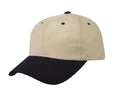 Heavy Brushed Cotton 6 Panel Low Crown Baseball Caps Hats Solid Two Tone Colors-Serve The Flag