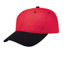 Heavy Brushed Cotton 6 Panel Low Crown Baseball Caps Hats Solid Two Tone Colors-Serve The Flag 4 image
